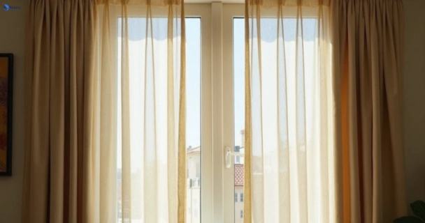 Dull dusty drapes in lugarno-nsw before professional cleaning